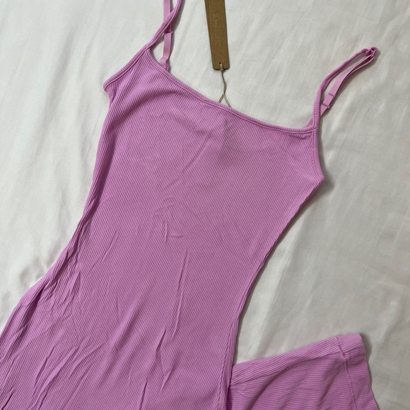 SKIMS Dresses & Skirts - SKIMS Soft Lounge Ribbed Slip Long Dress Pink